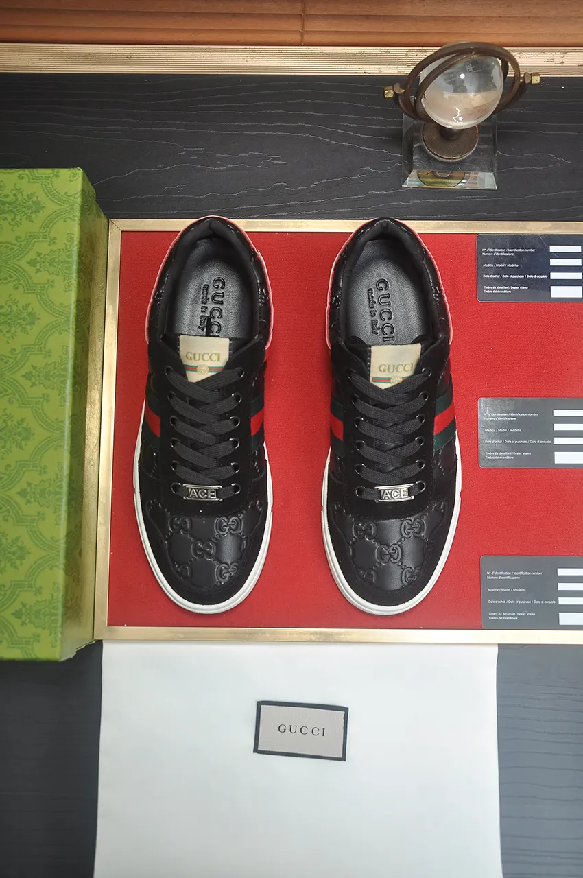 Men's men's shoes💰440💶[GUCCI] official website 1:1 men's sports shoes are now on the market. They are made of original fabric + water-dyed sheepskin lining, plus the official website original 1:1 comfortable outsole. Fashionable and versatile, super comfortable and breathable. Standard shoe size 38/45 (custom-made size 45 is non-refundable)
